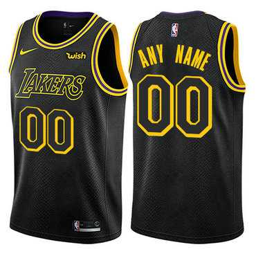Men & Youth Customized Los Angeles Lakers Swingman Black Nike City Edition Jersey